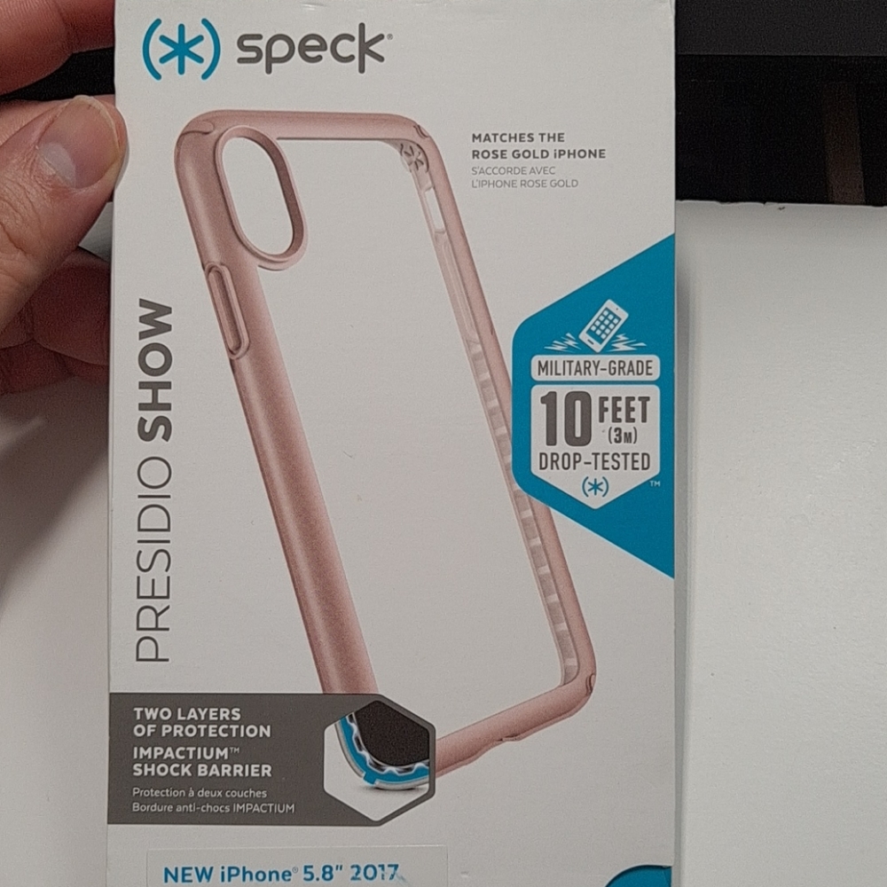 case speck for iphone x/xs 5.8"clear-beige glitter